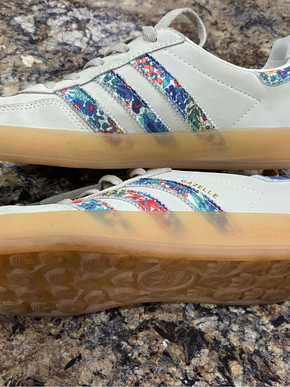 Liberty London x adidas Gazelle Indoor Floral Embroidery Off White Women 7.5